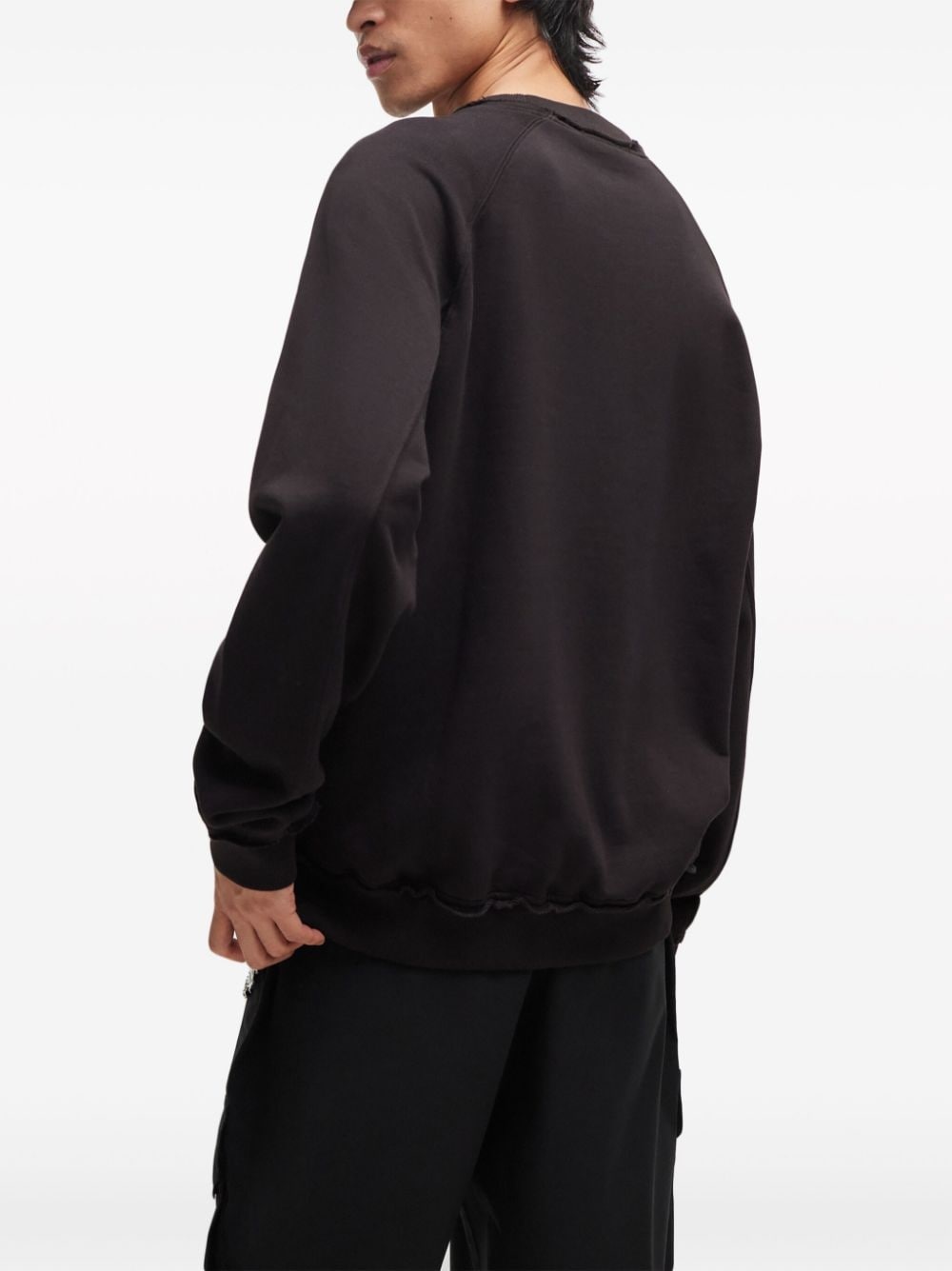 logo-studded cotton sweatshirt - 4