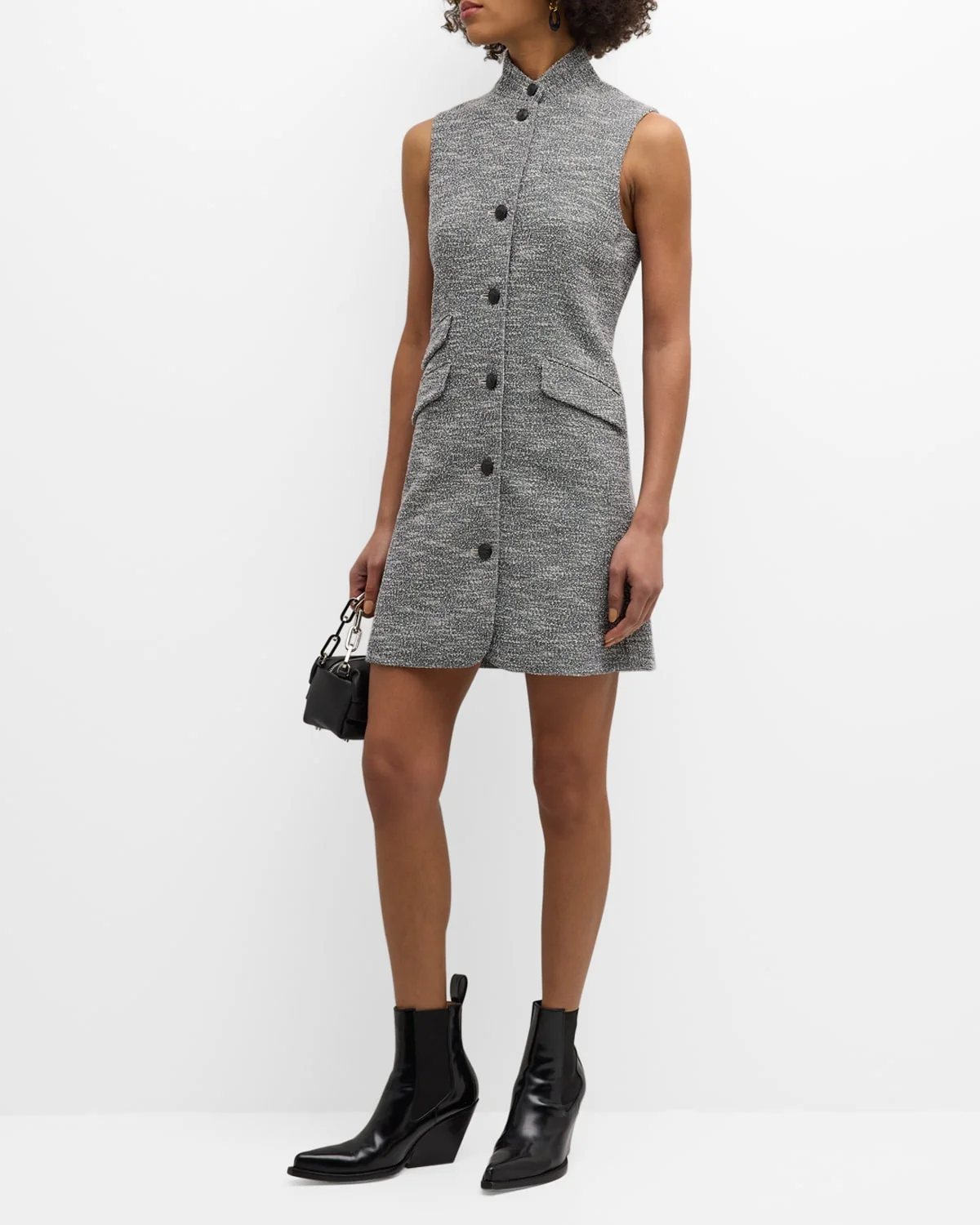 Slade Italian Tweed Vest Dress - 1