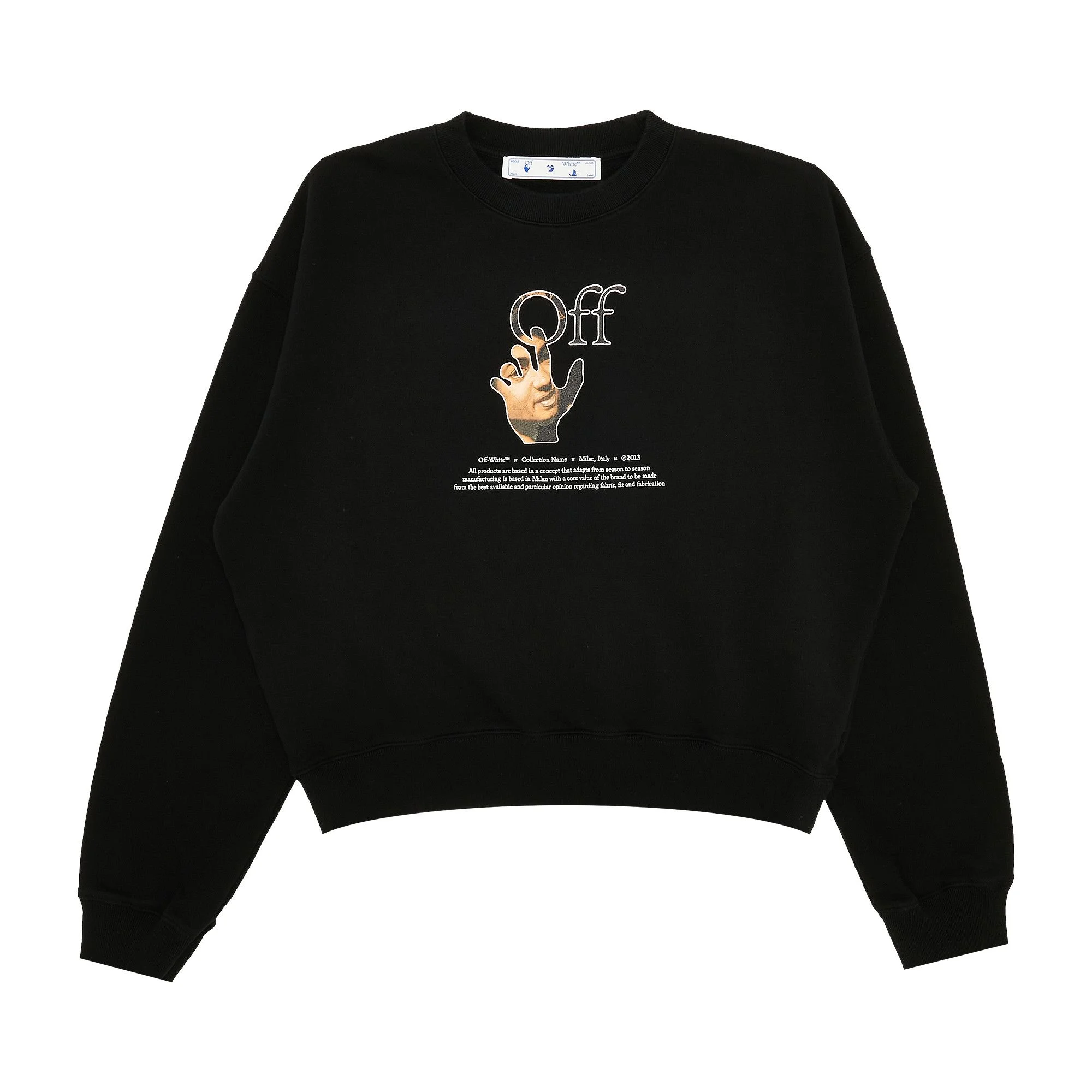 Off-White Caravaggio Hand Over Crewneck 'Black/Multicolor' - 1