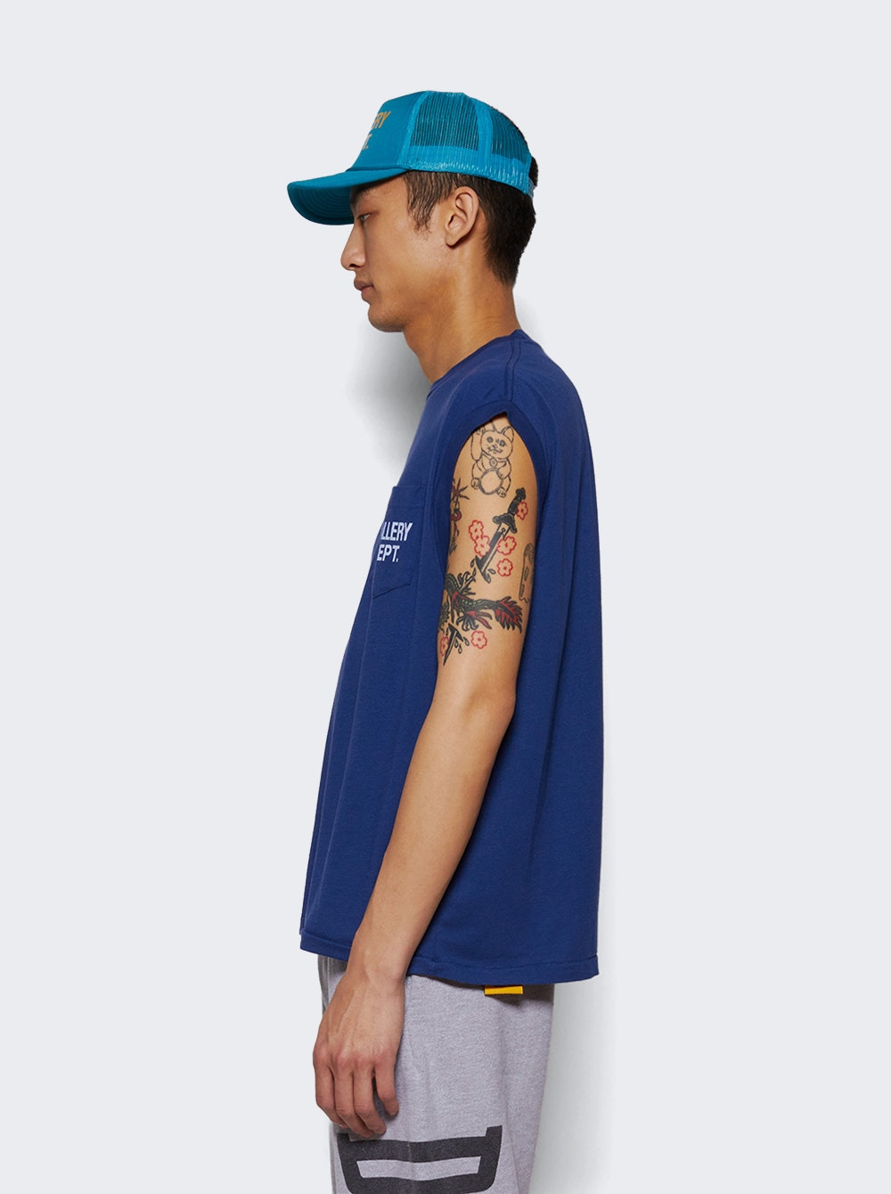 Augi Sleeveless Tee Navy - 3