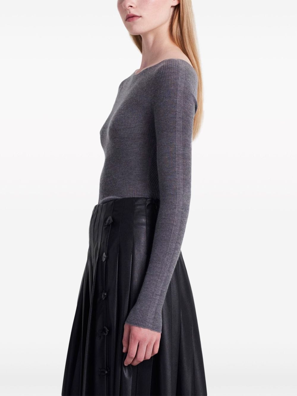 Lee logo-embroidered cashmere jumper - 3