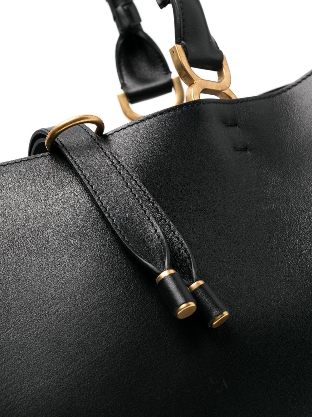 rolled-handles leather tote bag - 4