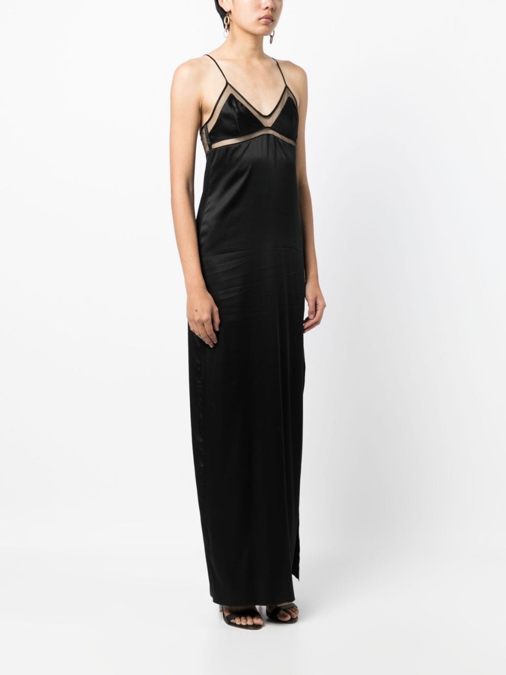Peep Show silk slip dress - 3