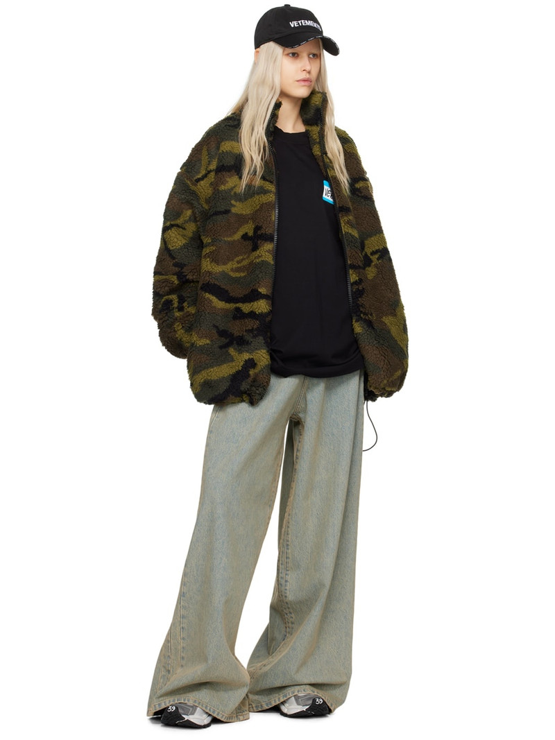 VETEMENTS camouflage-print fleece jacket outlook