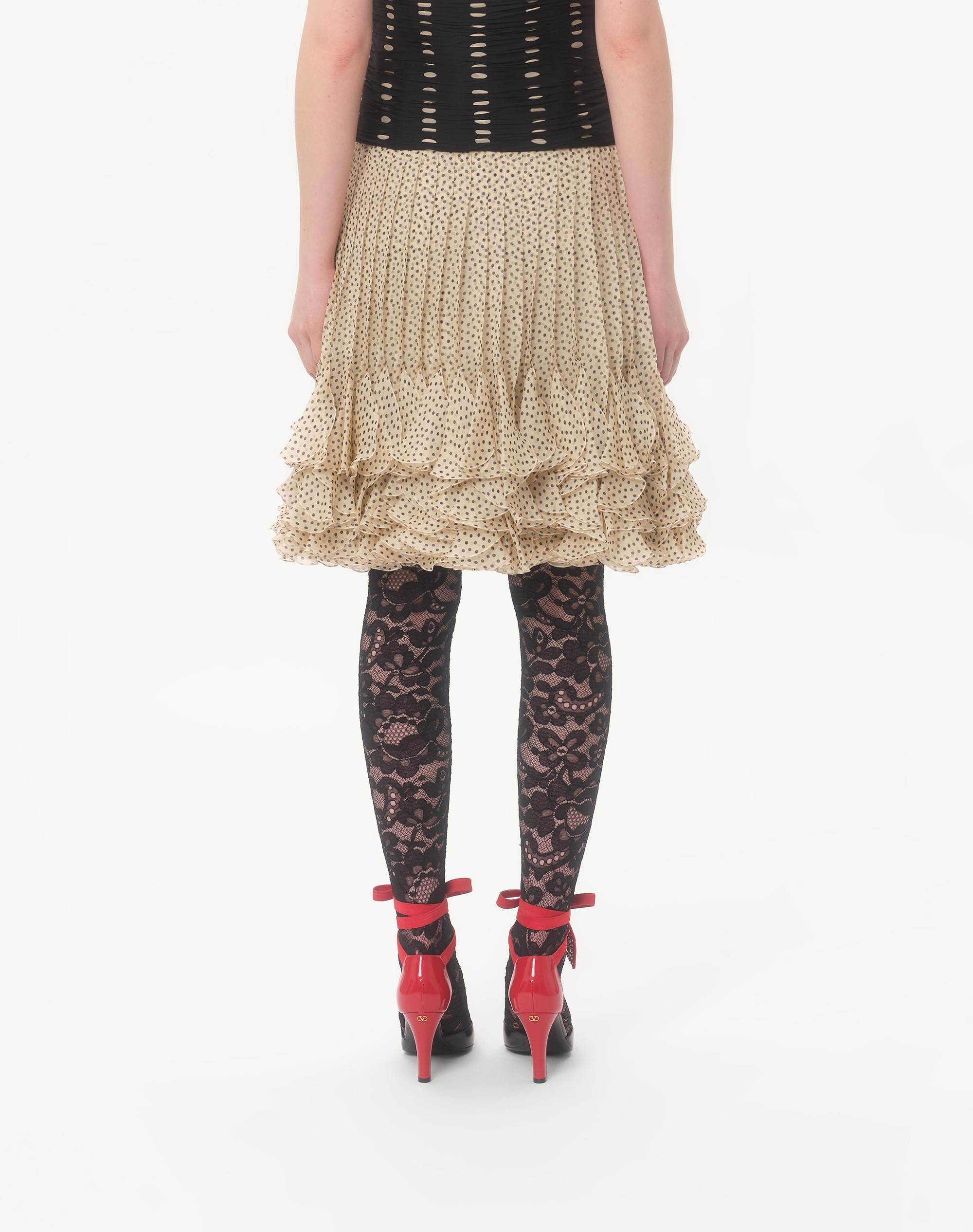 PLUSDEPOIS PRINT CHIFFON SKIRT - 5