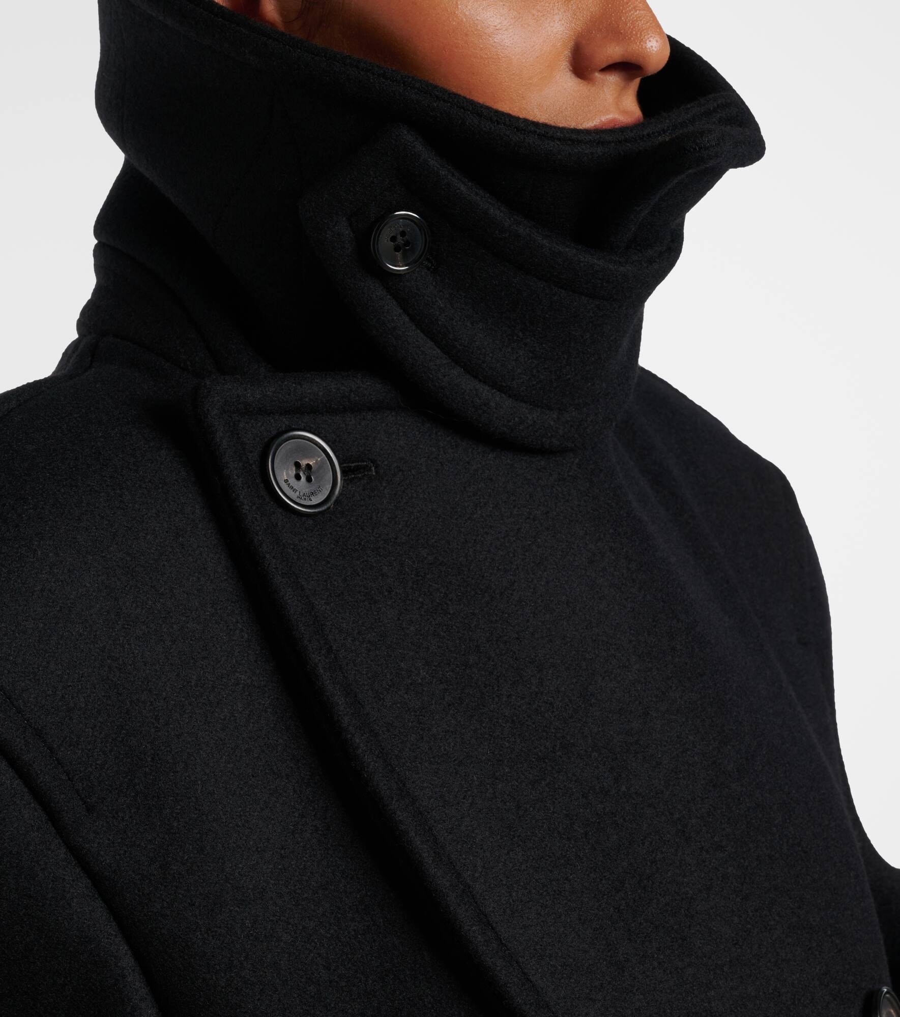Oversized virgin wool peacoat - 6