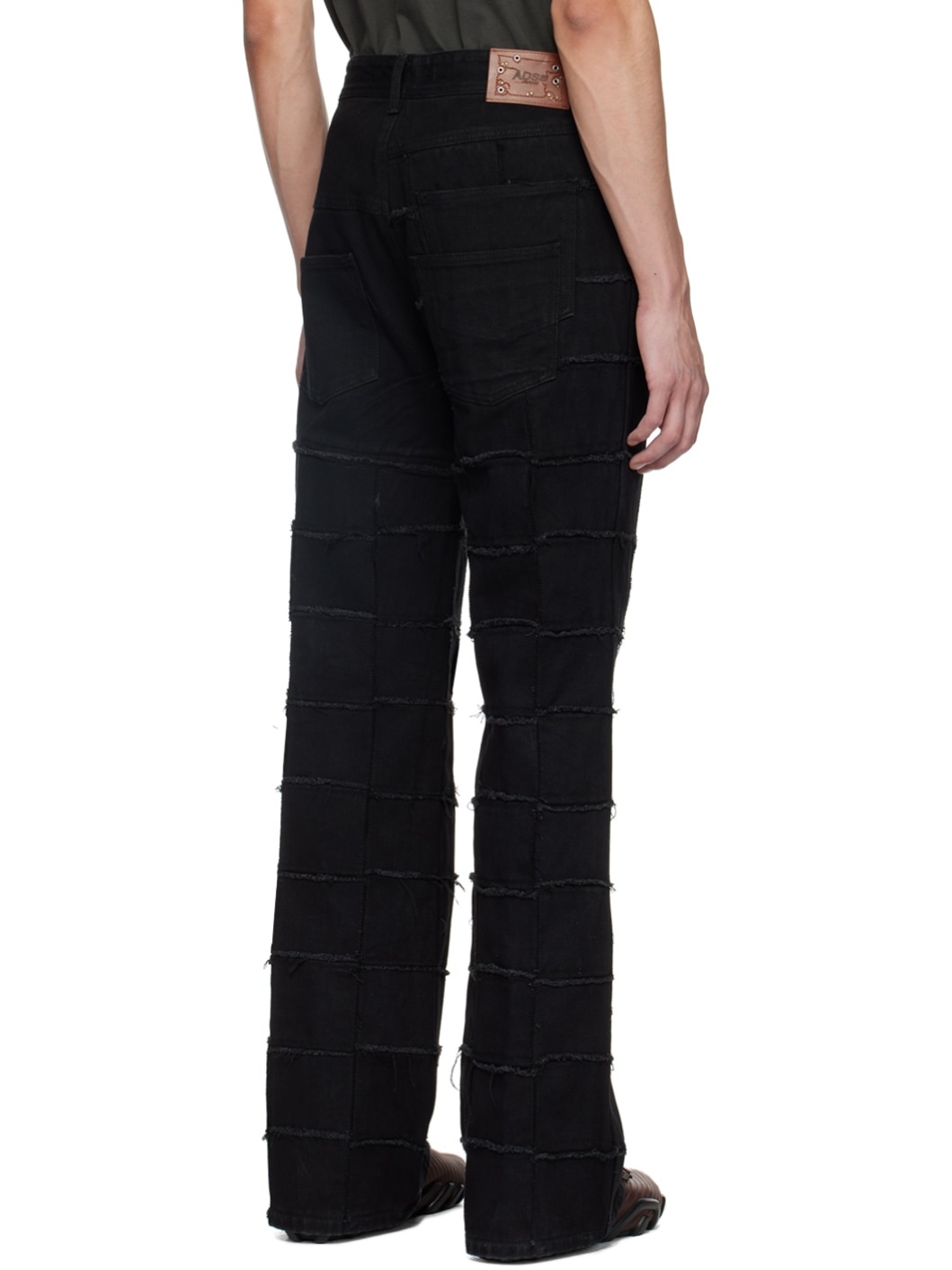 Black New Patchwork Jeans - 3