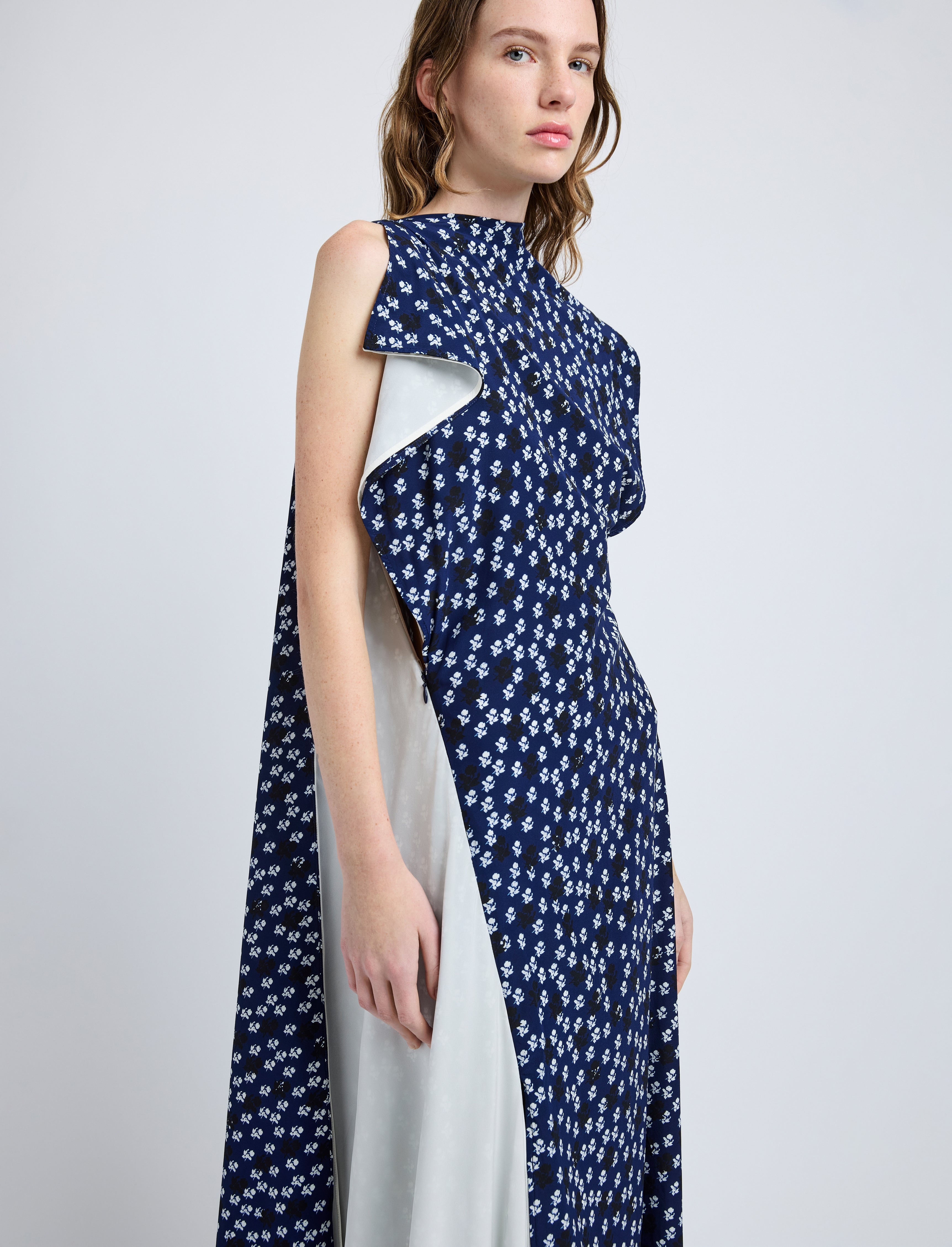 Devyn Dress in Printed Silk Viscose - 5