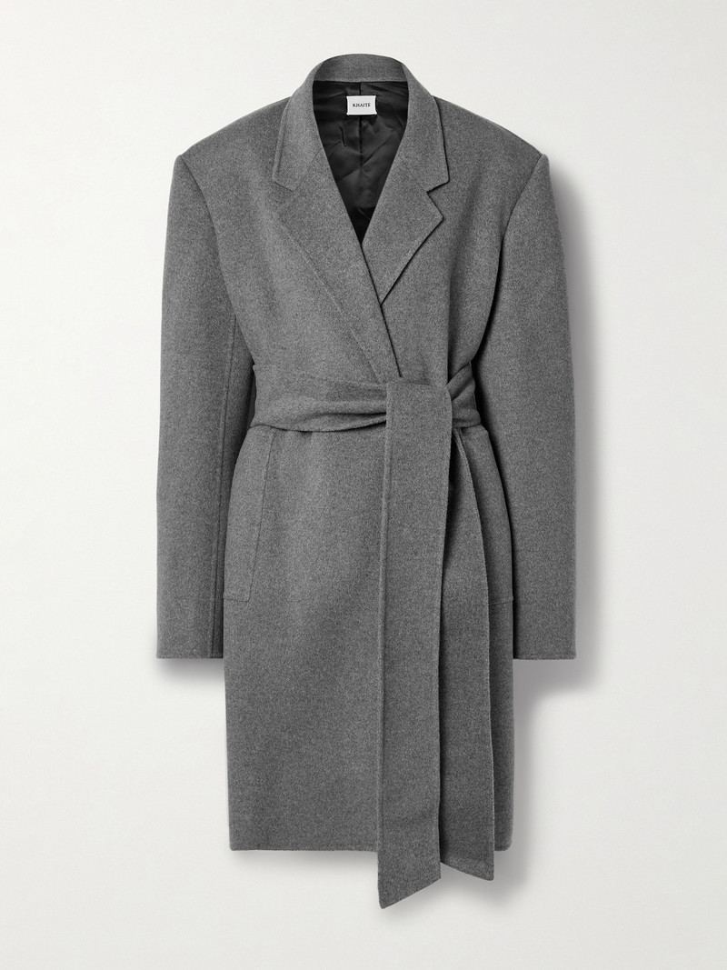 Annly Belted Wool-felt Coat 1
