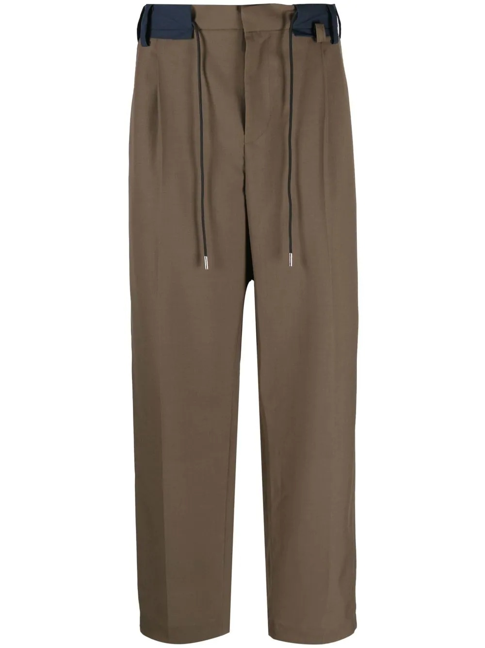 drawstring-fastening waist trousers - 1