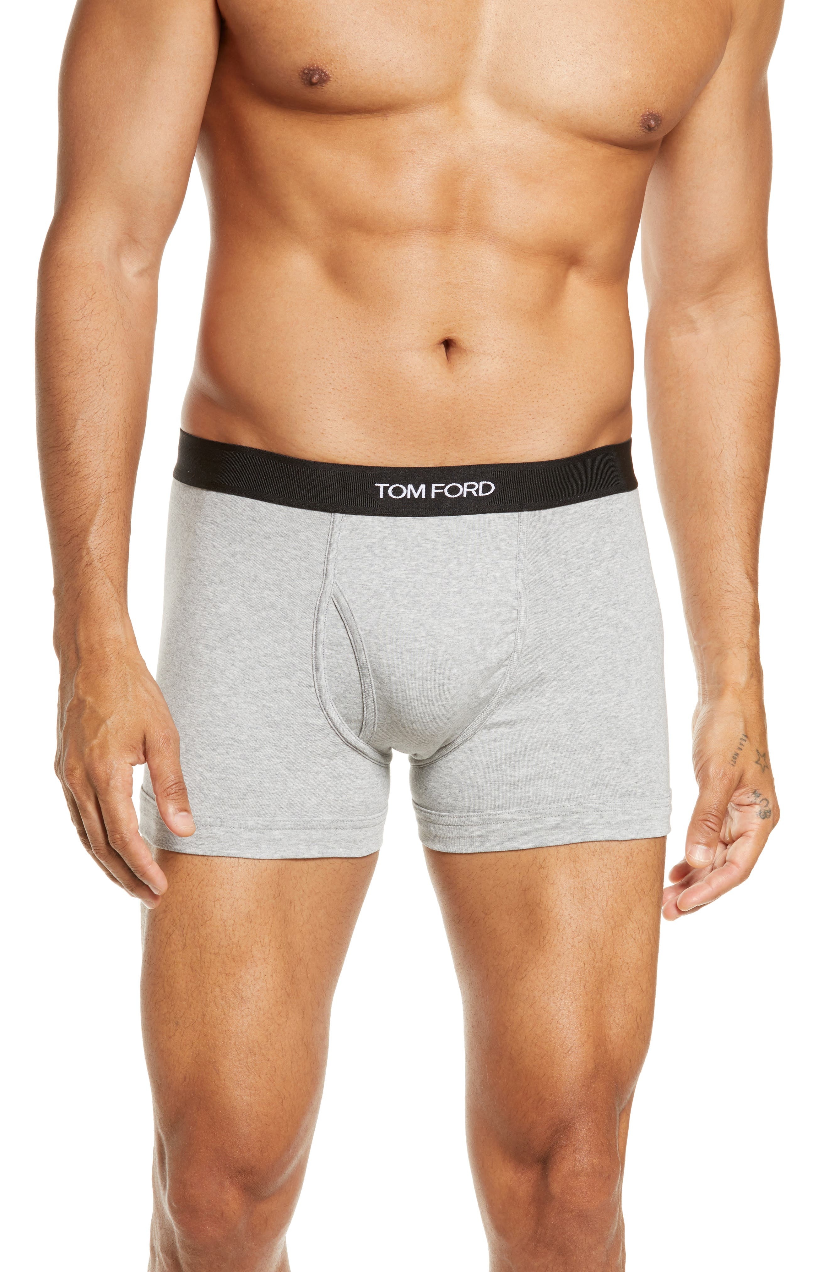 TOM FORD 2-Pack Cotton Jersey Boxer Briefs in Grey Melange at Nordstrom - 2