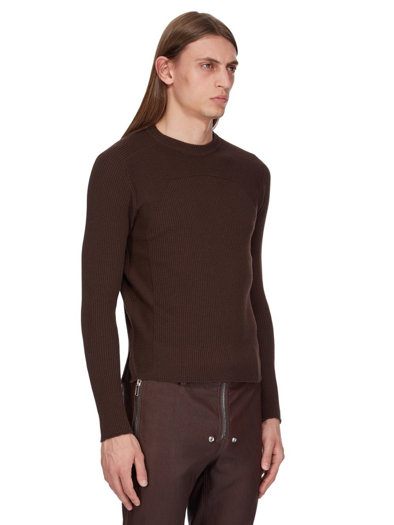 Brown Hollywood Ribbed Geo Sweater 2