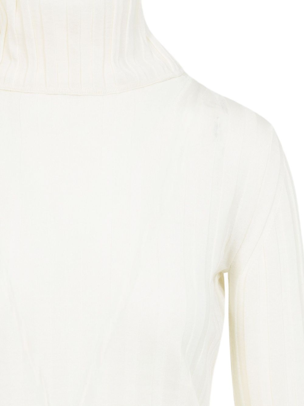 ribbed turtleneck midi dress - 3