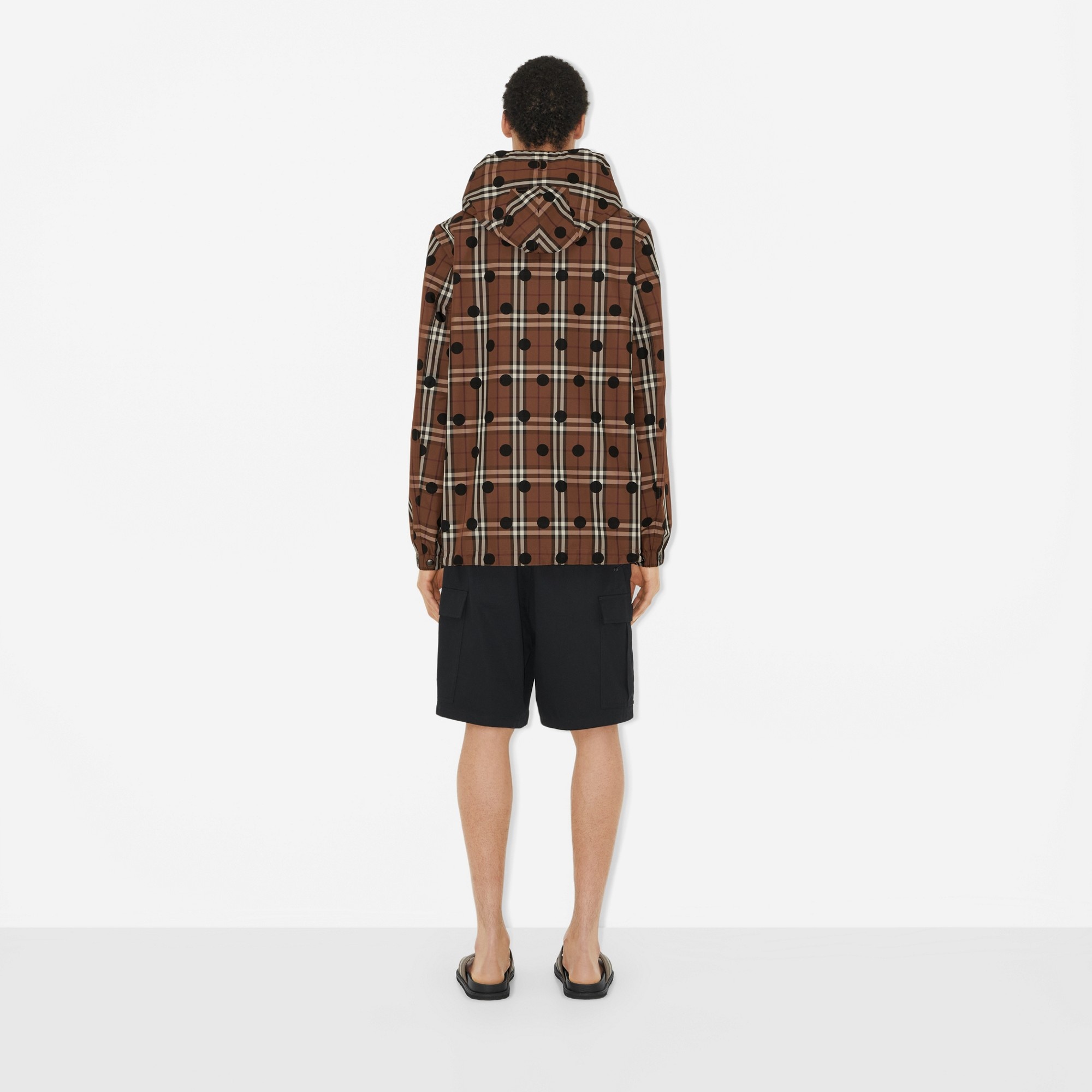 Reversible Polka Dot Vintage Check Nylon Jacket - 4