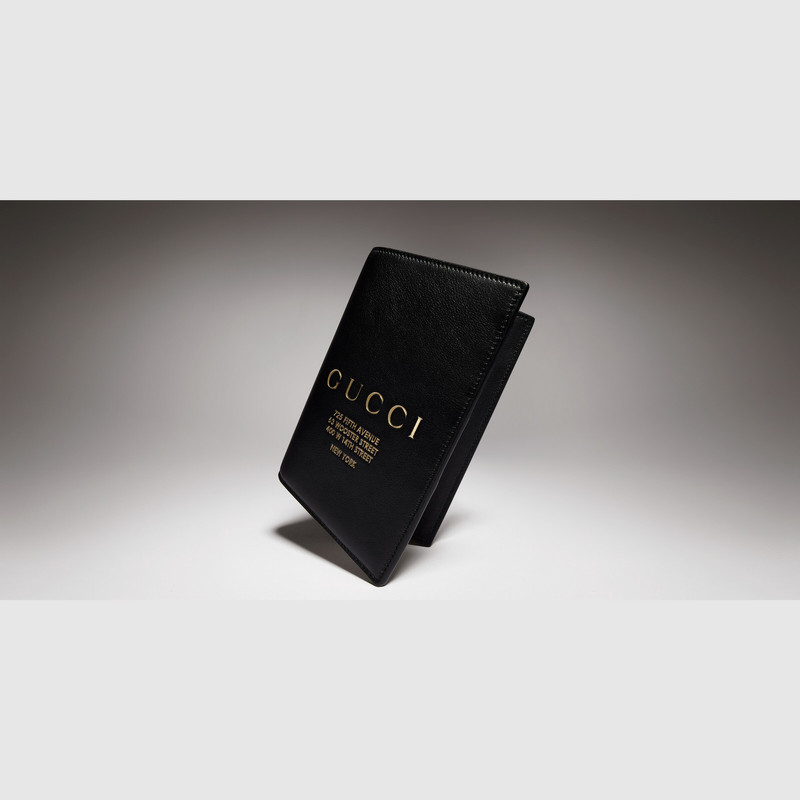 Passport case with gold-foiled logo 1