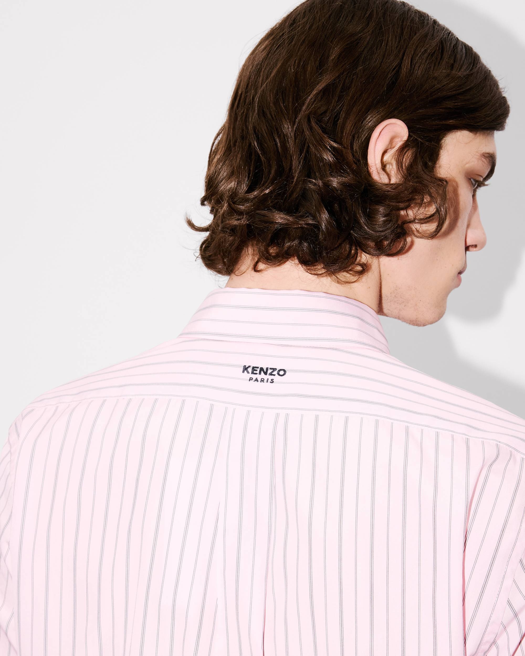 'Boke Flower' embroidered casual shirt in cotton poplin - 7