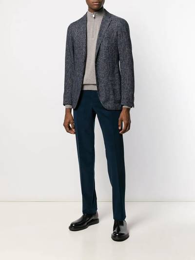 Canali zipped funnel-neck pullover outlook