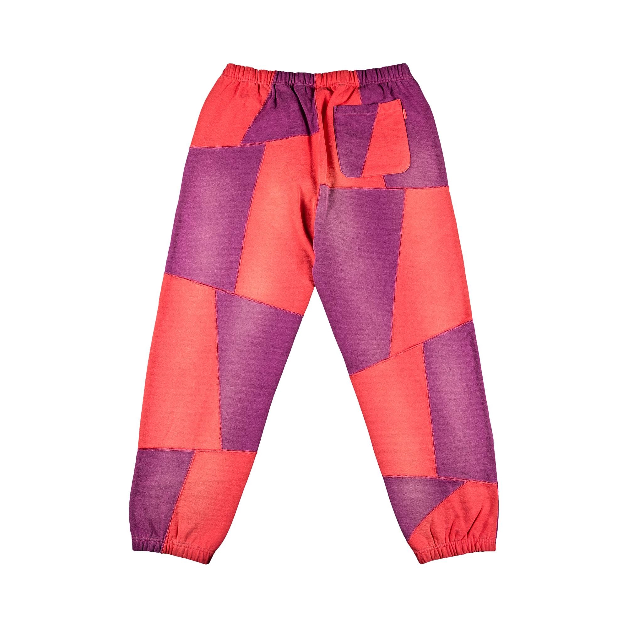 Supreme Patchwork Sweatpant 'Bright Coral' - 2