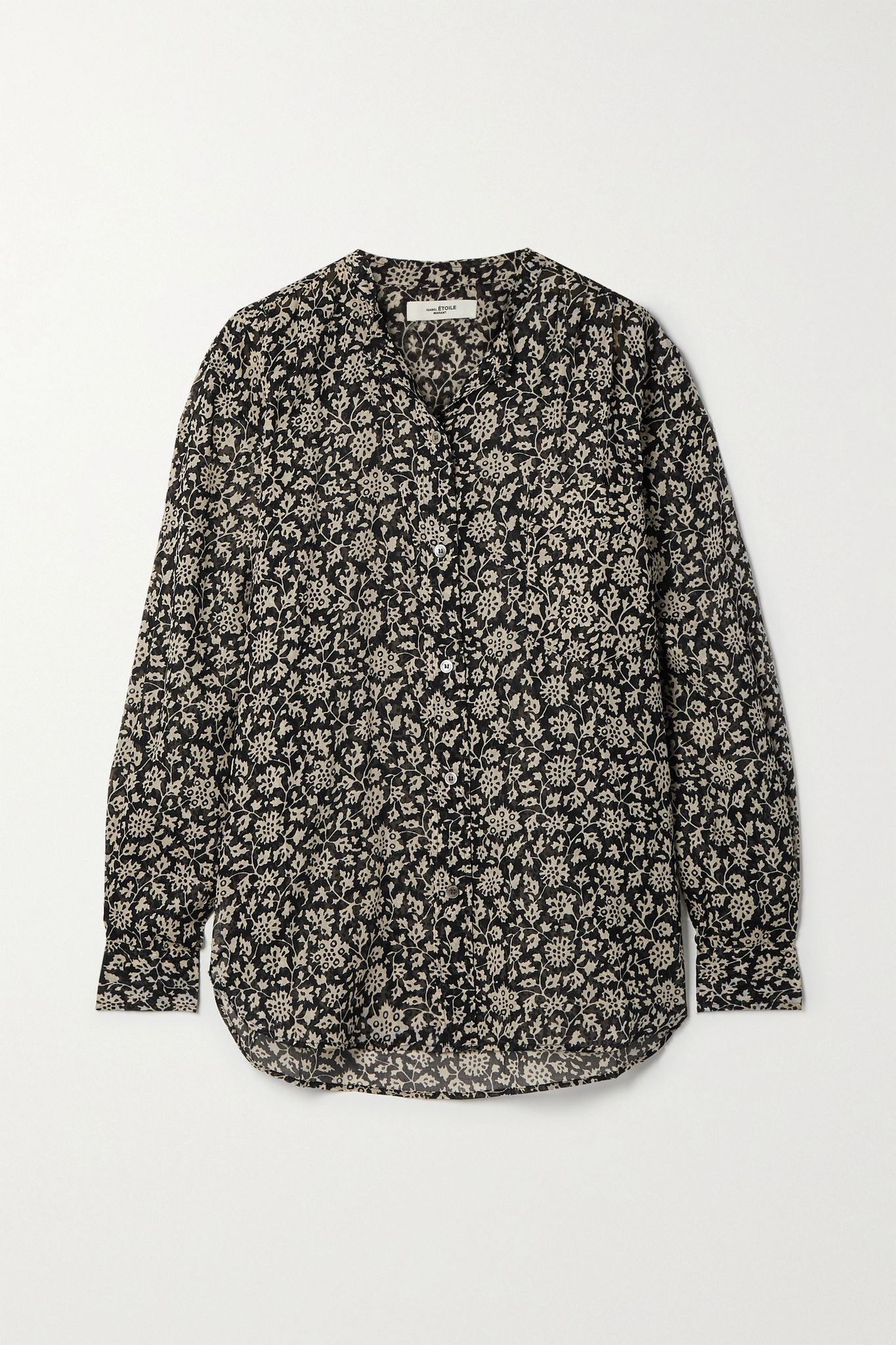 Mexika floral-print cotton-voile shirt - 1