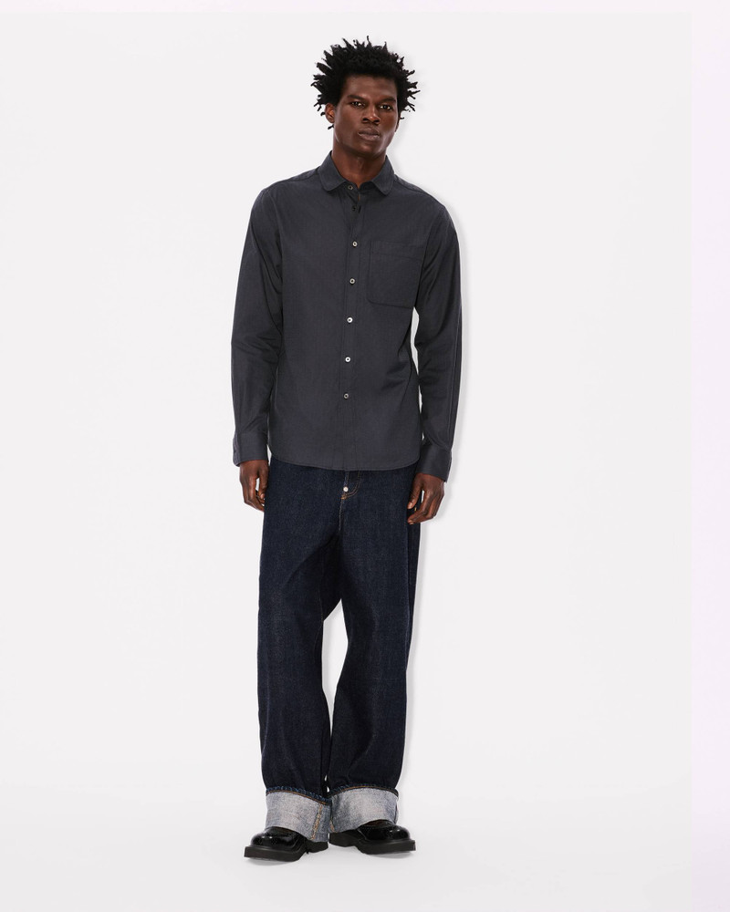 'KENZO Weave' slim shirt in cotton jacquard 5