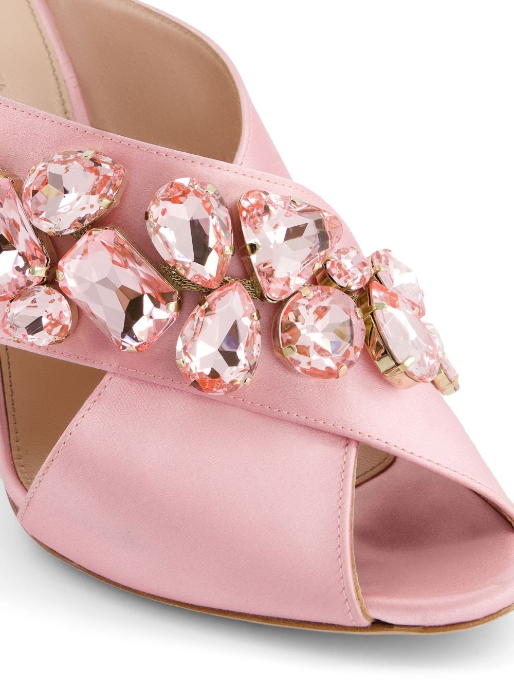 crystal-embellished mules - 5
