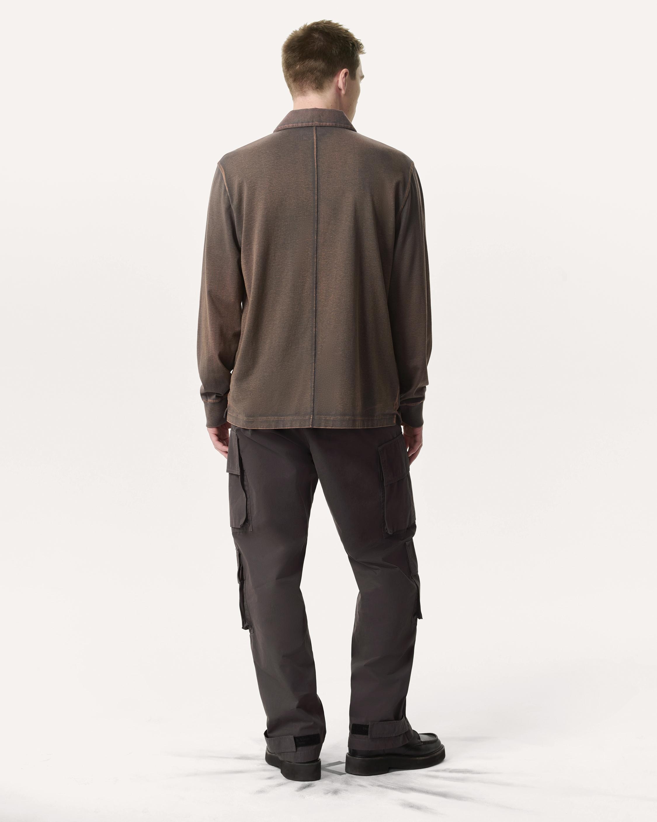 Relaxed Fit Washed Cotton Jersey Rugby Shirt - 5