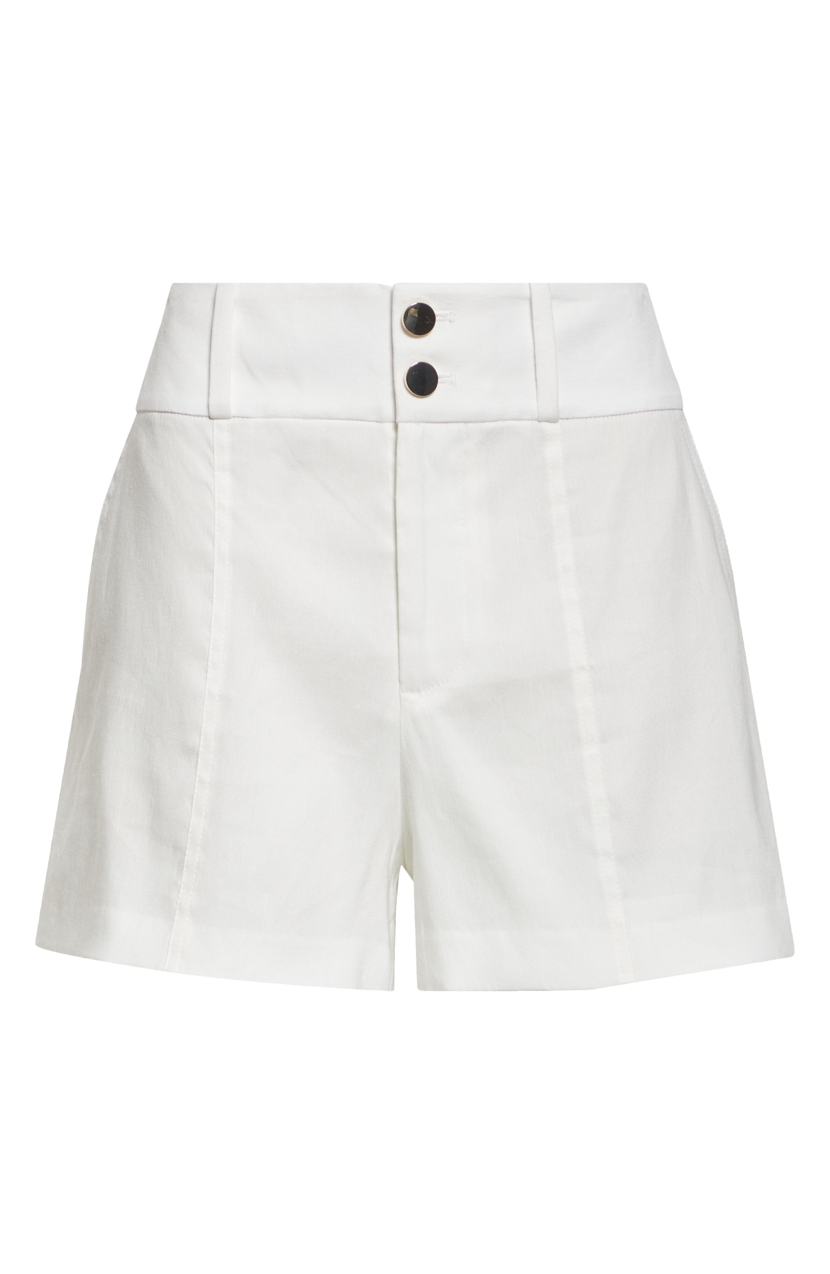 Alice + Olivia Mame High Waist Shorts in Off White at Nordstrom - 5