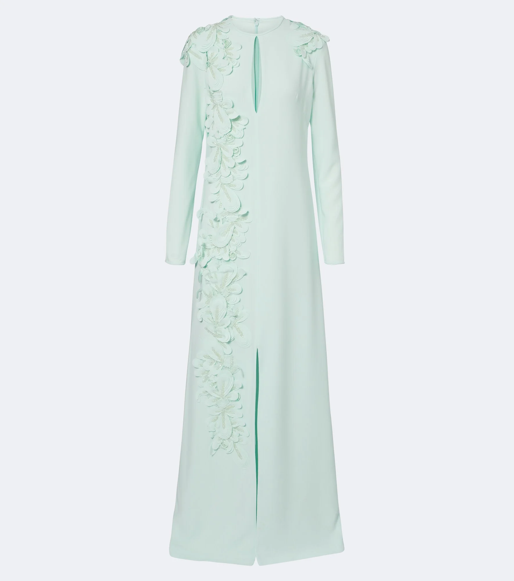 Verana embellished floral-appliqué crêpe gown - 1