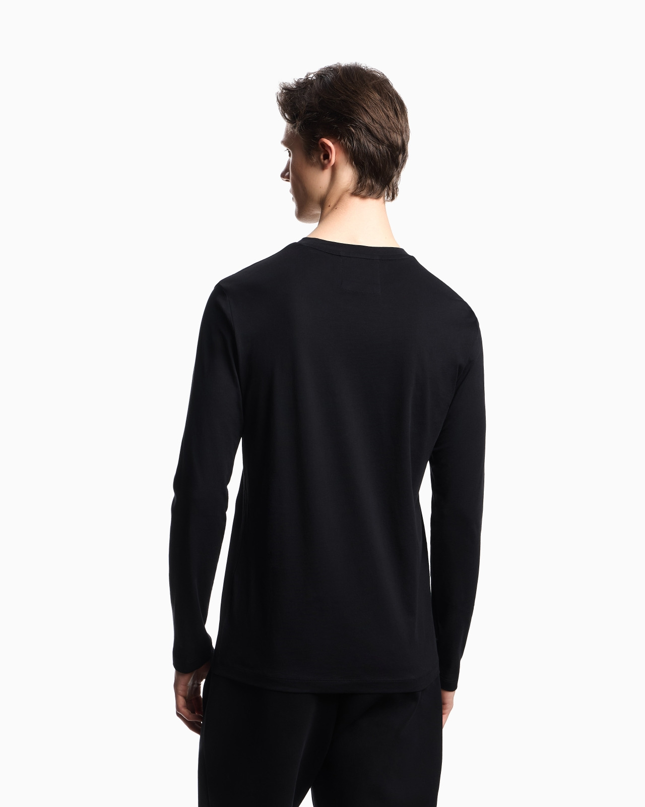 Pima-jersey jumper with printed logo - 3