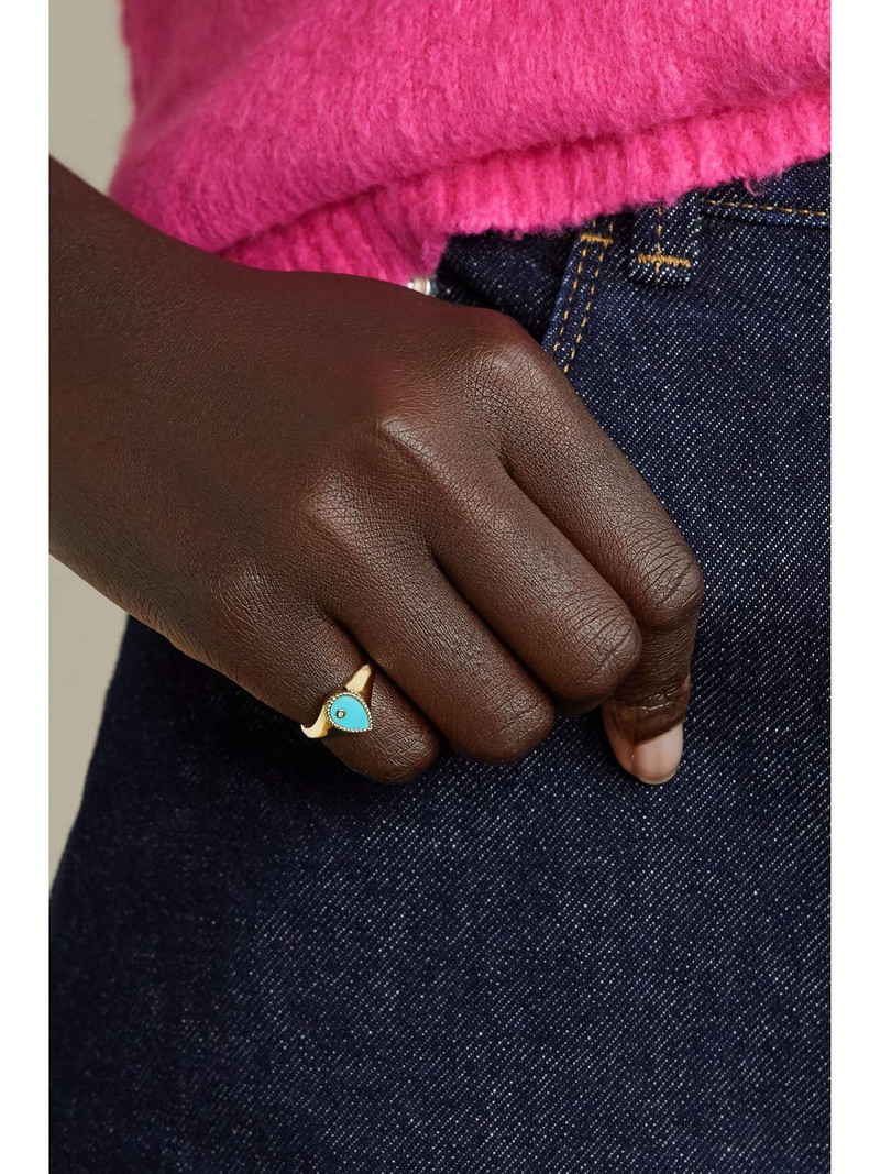 Yvonne Léon 9-karat gold, turquoise and diamond ring outlook