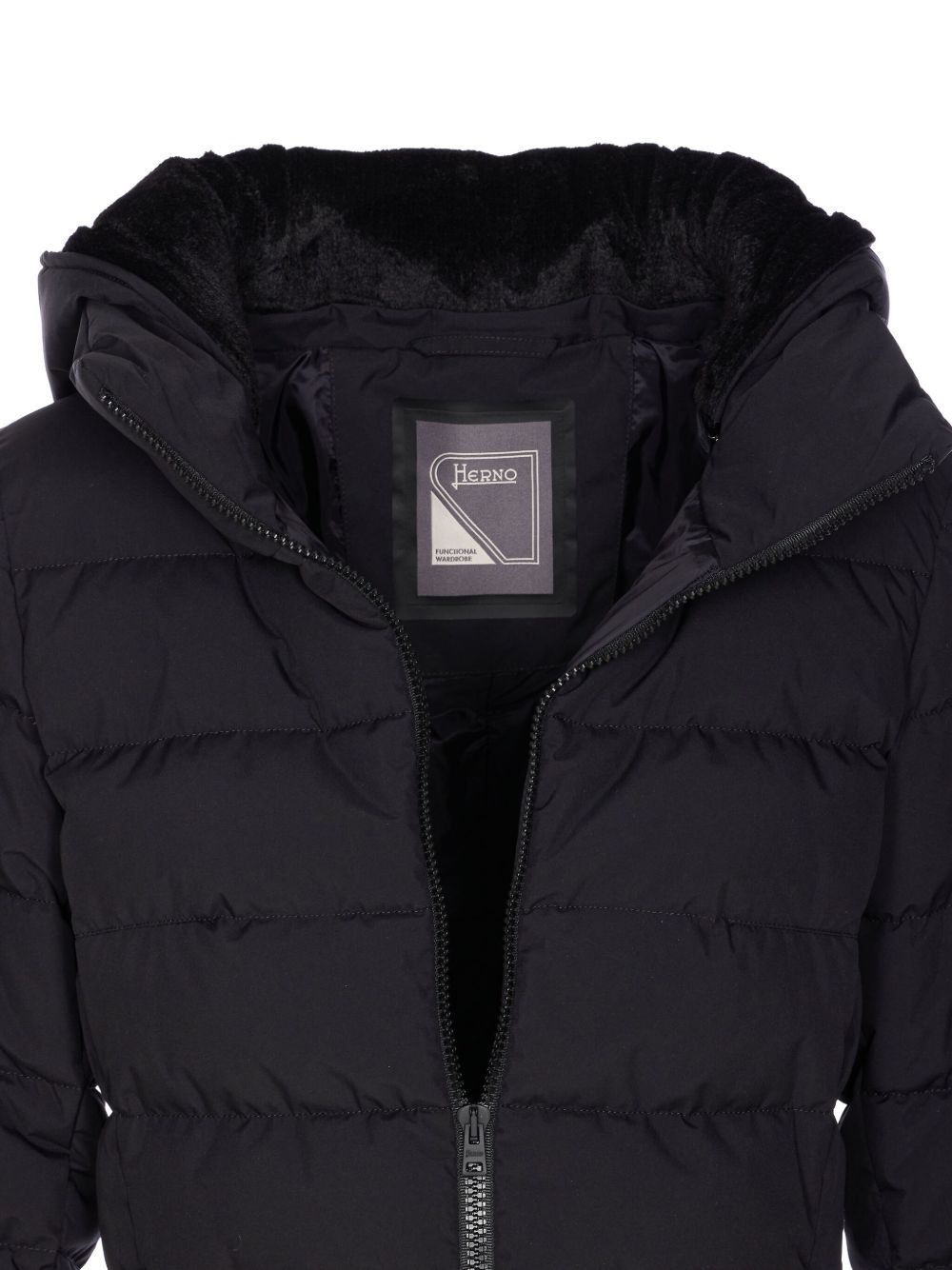 zip-up padded coat - 3