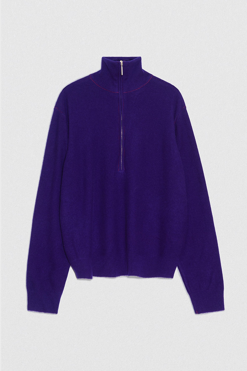 YELENA JUMPER INDIGO PURPLE CASHMERE 1