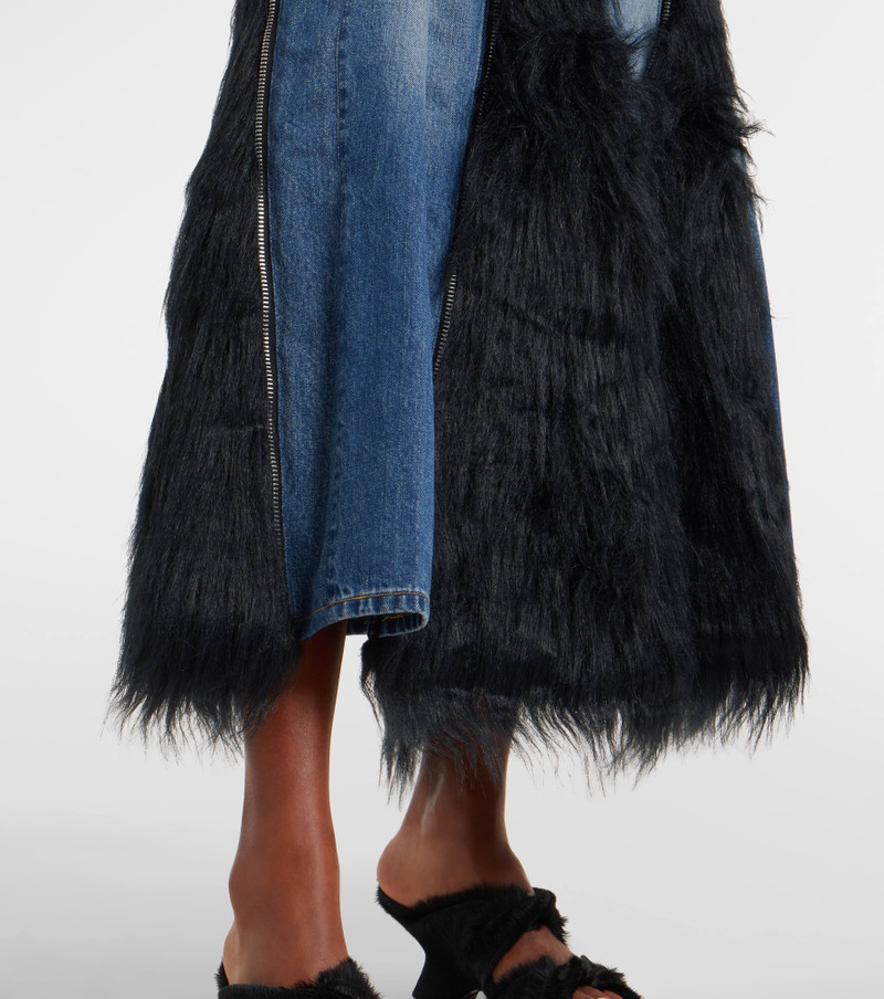 Low-rise denim maxi skirt 5
