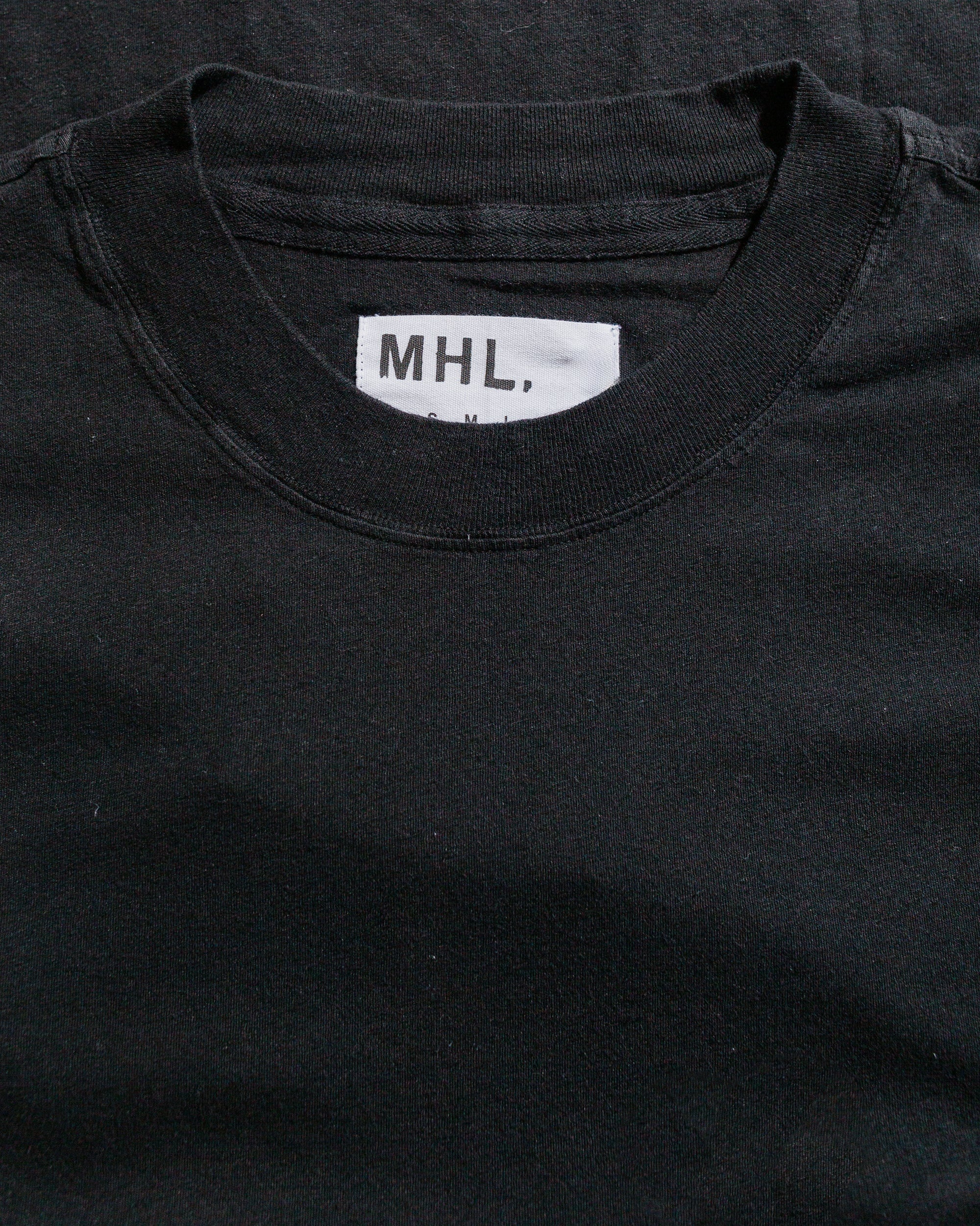 MHL Simple T-Shirt Organic Cotton Linen Jersey Black - 4