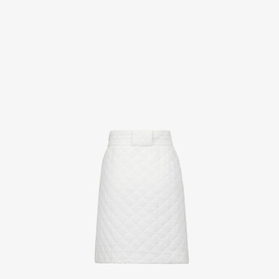 FENDI White quilted crêpe de chine skirt outlook