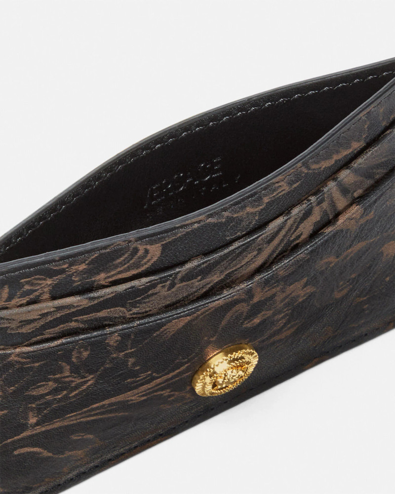 VERSACE Lasered Barocco Leaf Cardholder outlook