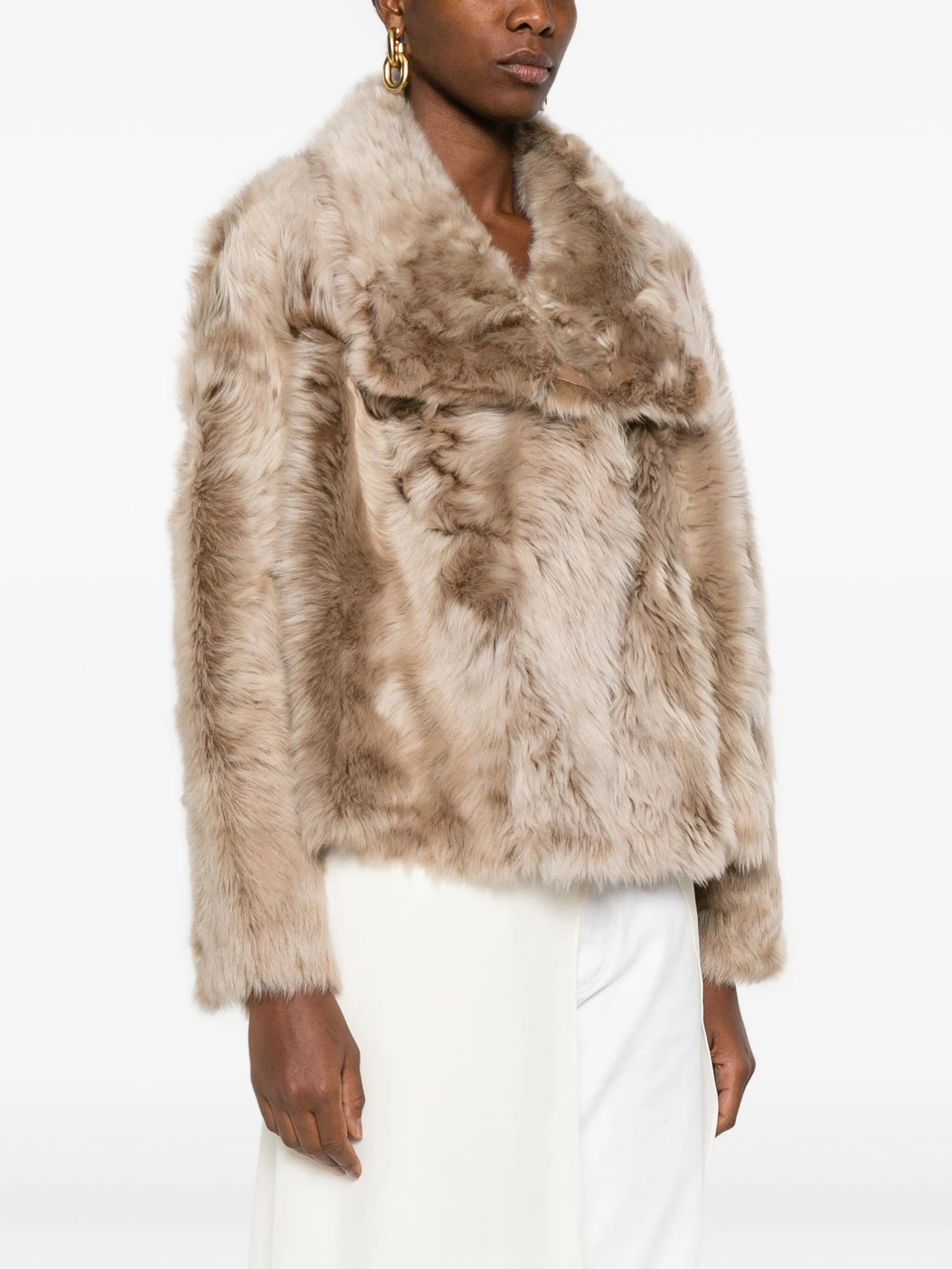Yves Salomon Leather-trimmed Fur Jacket - 5