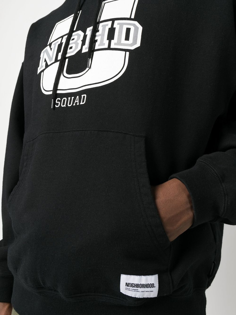 logo-print cotton hoodie - 5