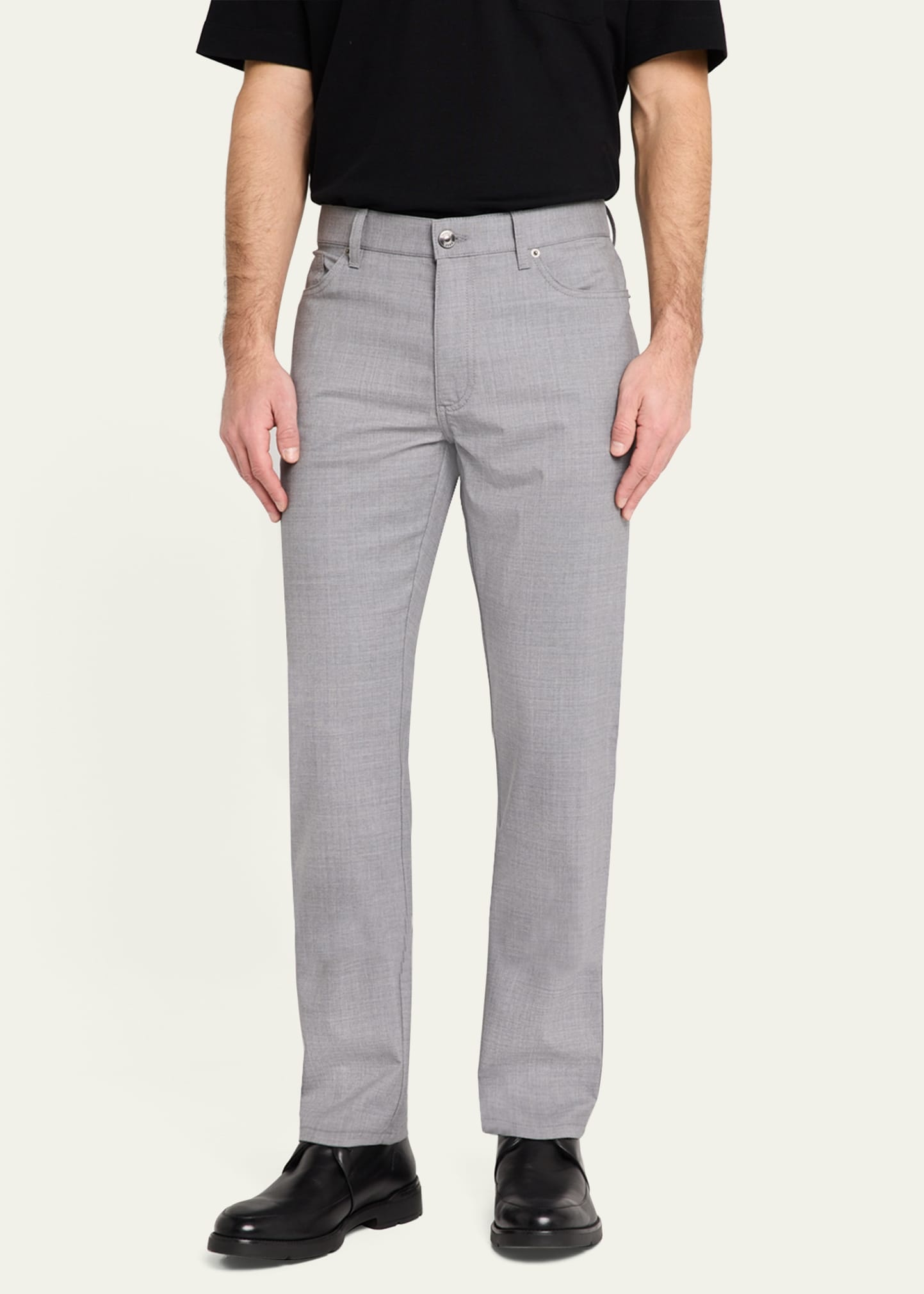 Men's Wool Five-Pocket Pants - 4