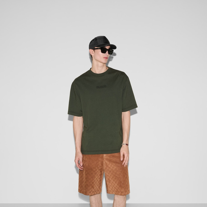 Embroidered cotton jersey T-shirt 3