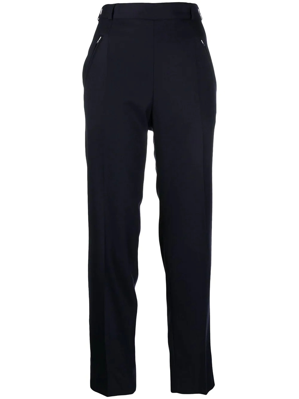 cropped straight-leg trousers - 1