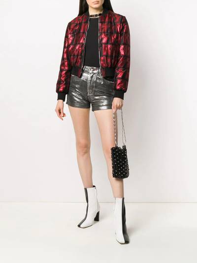 PHILIPP PLEIN metallic-print studded shorts outlook