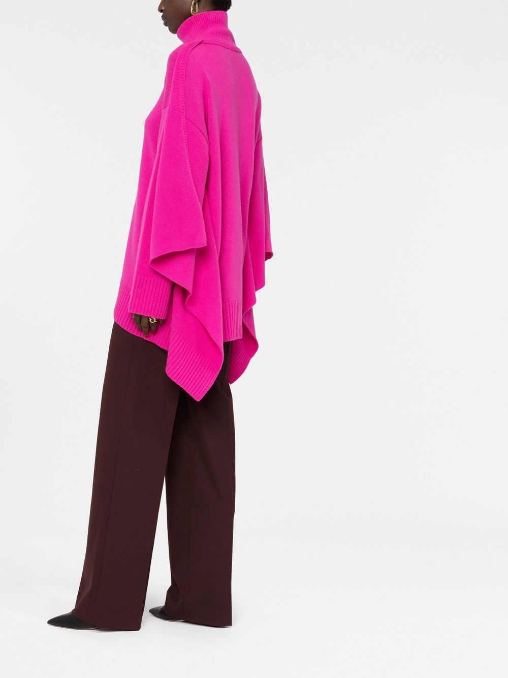 draped roll-neck jumper - 4