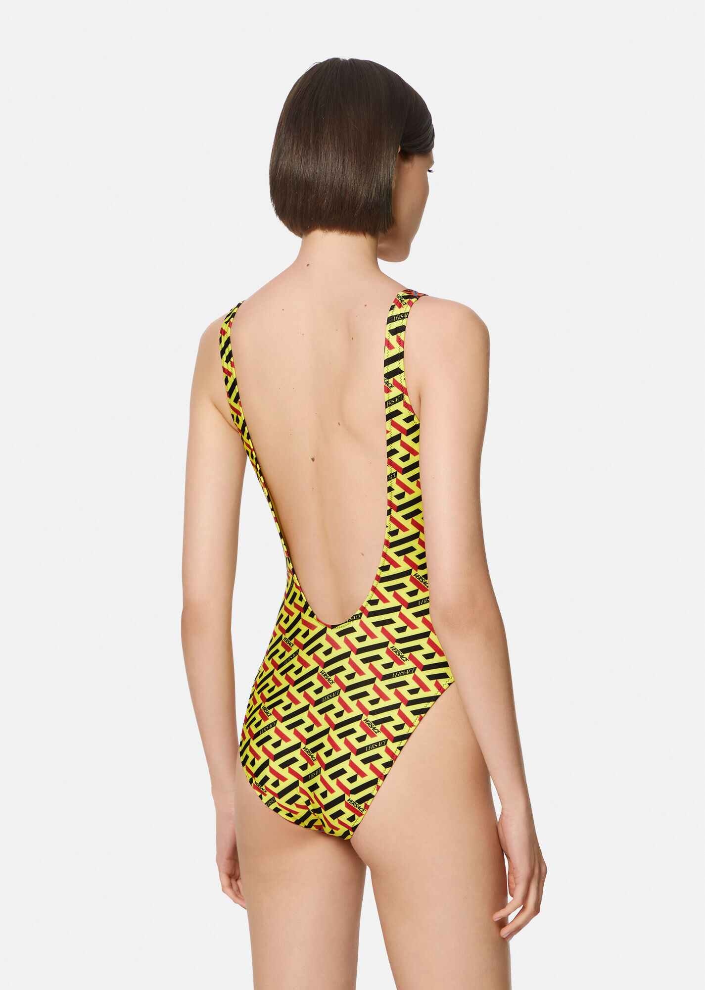 Greca Signature Print One-Piece Swimsuit - 3