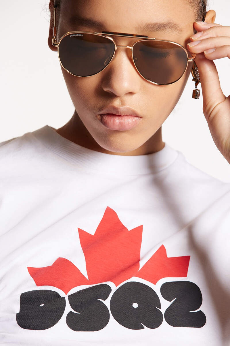 DSQ2 GATHERED CROPPED T-SHIRT 3