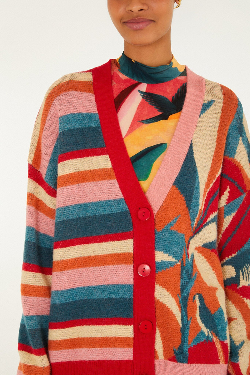 FARM RIO Atlantic Rainforest Knit Cardigan outlook