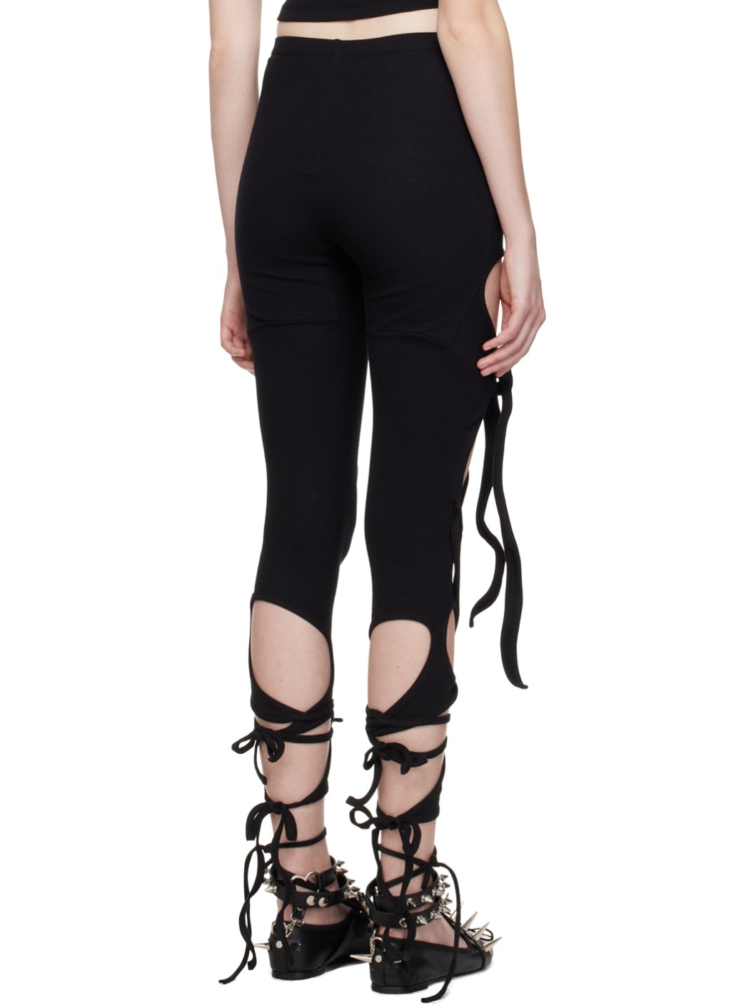 Black Cutout Leggings - 3