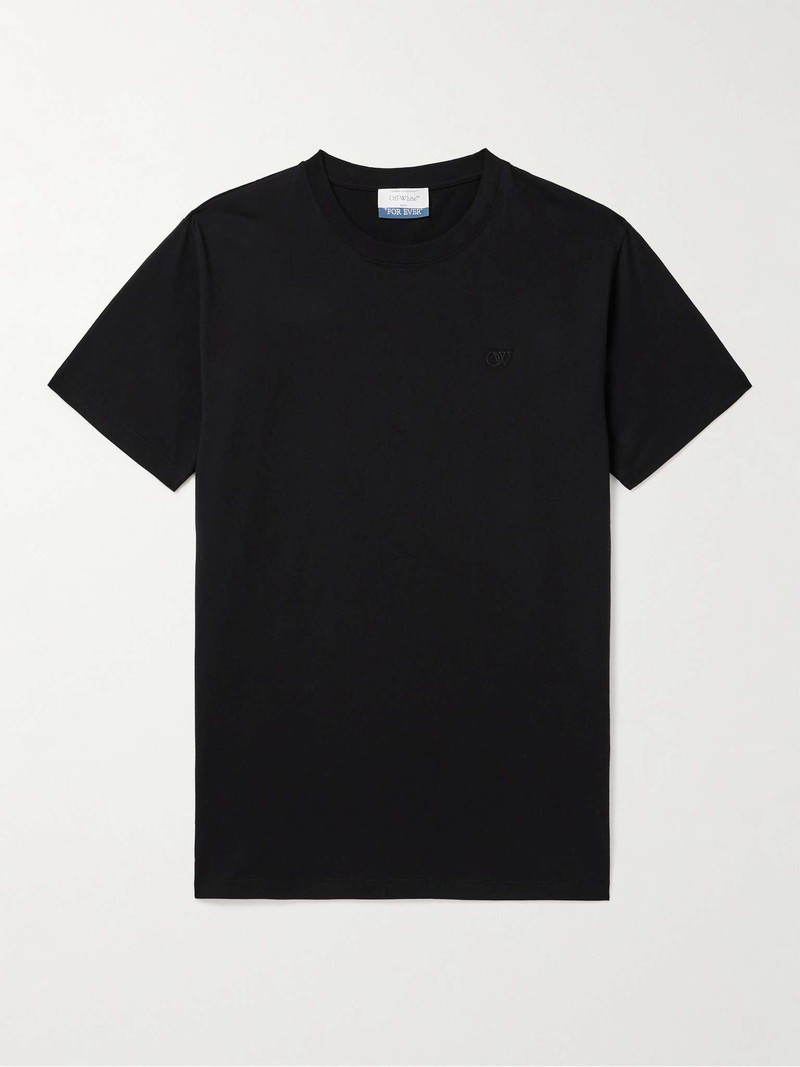 Logo-Embroidered Cotton-Jersey T-Shirt - 1