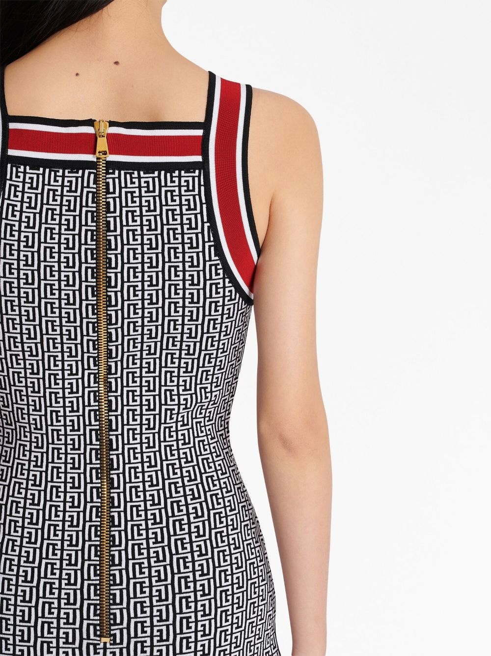 button-embellished monogram minidress - 5