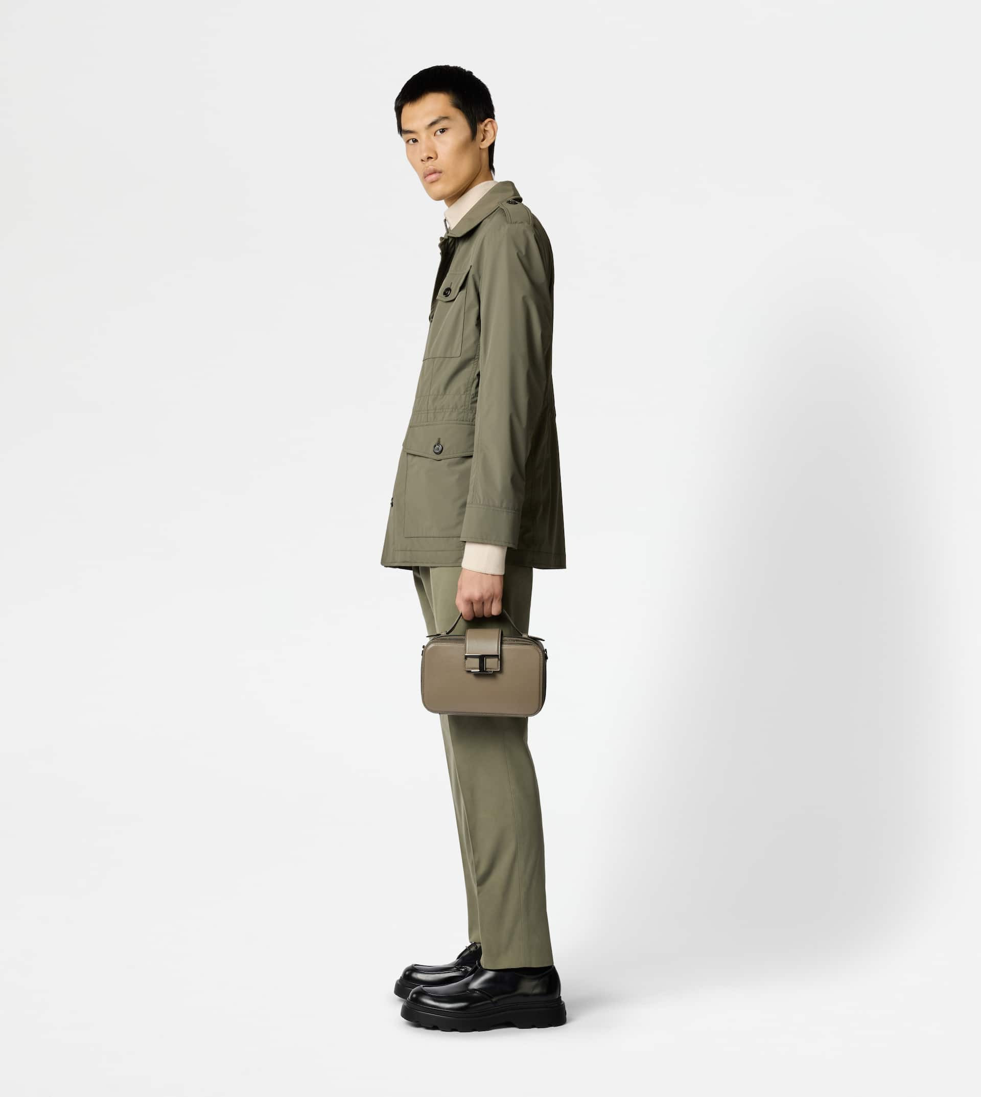 CAMERA BAG IN LEATHER MINI - GREY - 6